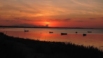 VED STRANDEN - LYSTRUP STRAND, solnedgang.jpg